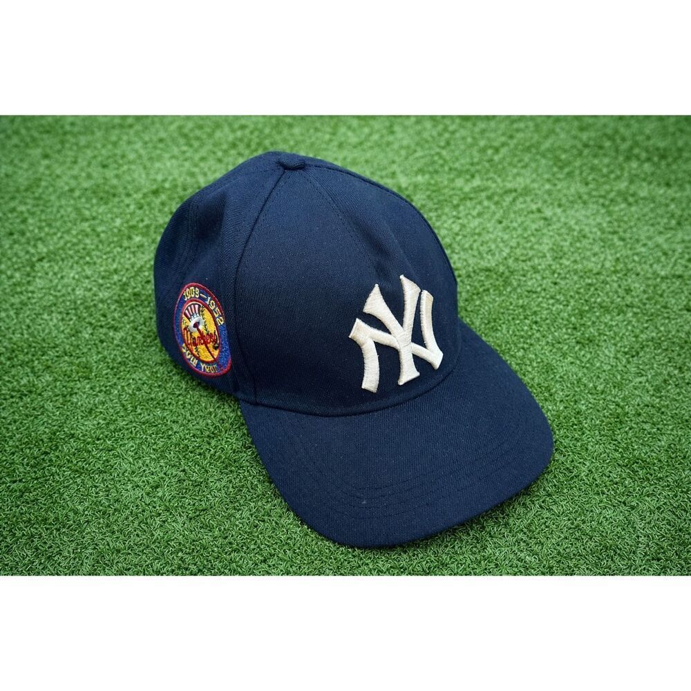 New York Yankees Hat Snapback Cap Navy Blue 50th Year Anniversary Retro Vintage